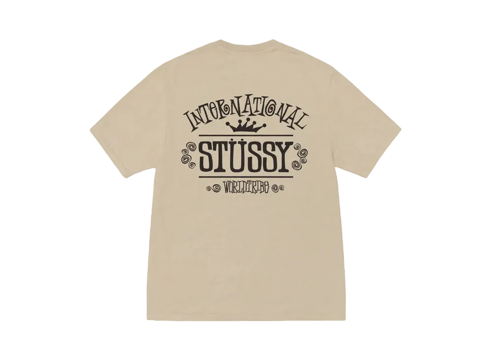 Stussy Worldwide Tee Pigment Dyed "Khaki"