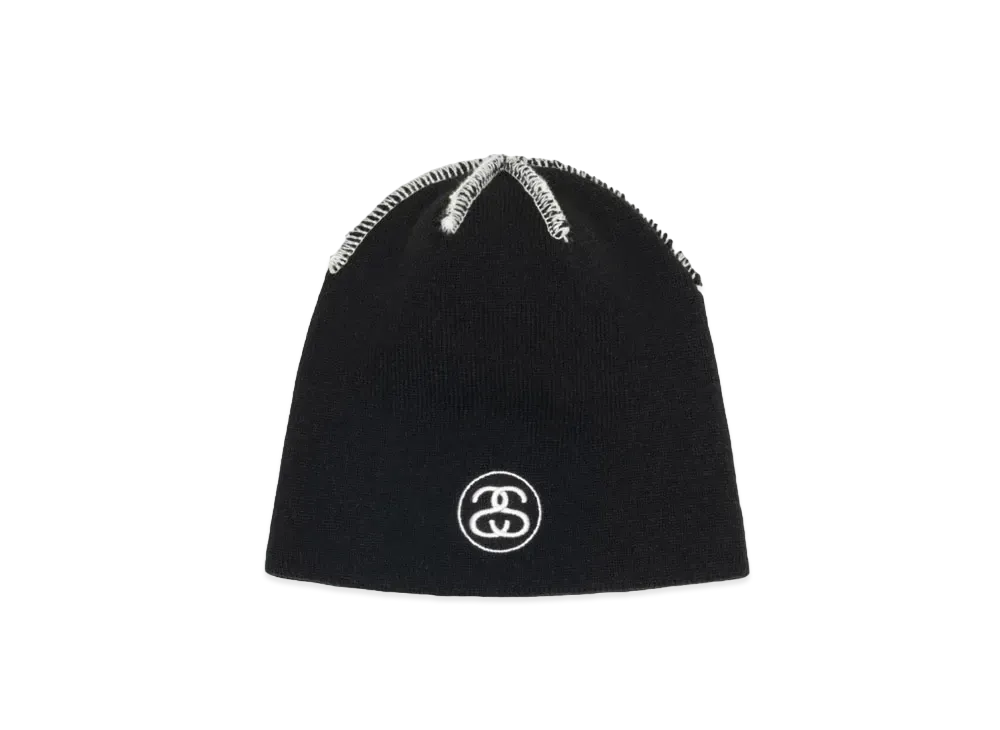 Stussy Skullcap Exposed Stitch "Black"