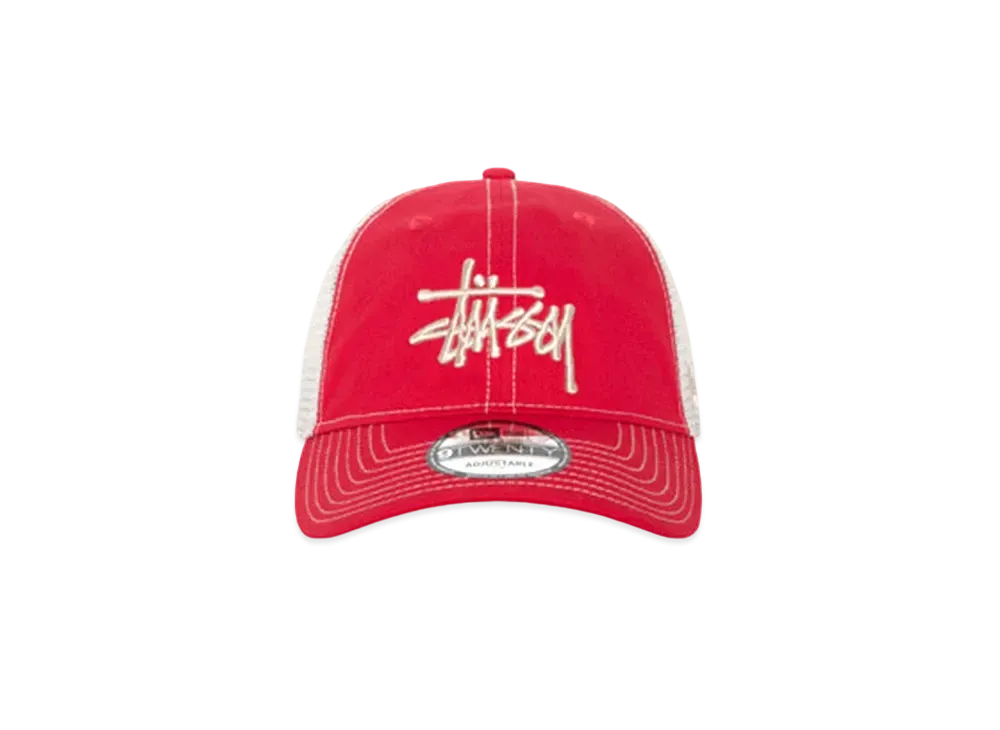 Stussy New Era 9Twenty Basic Trucker "Scarlet"