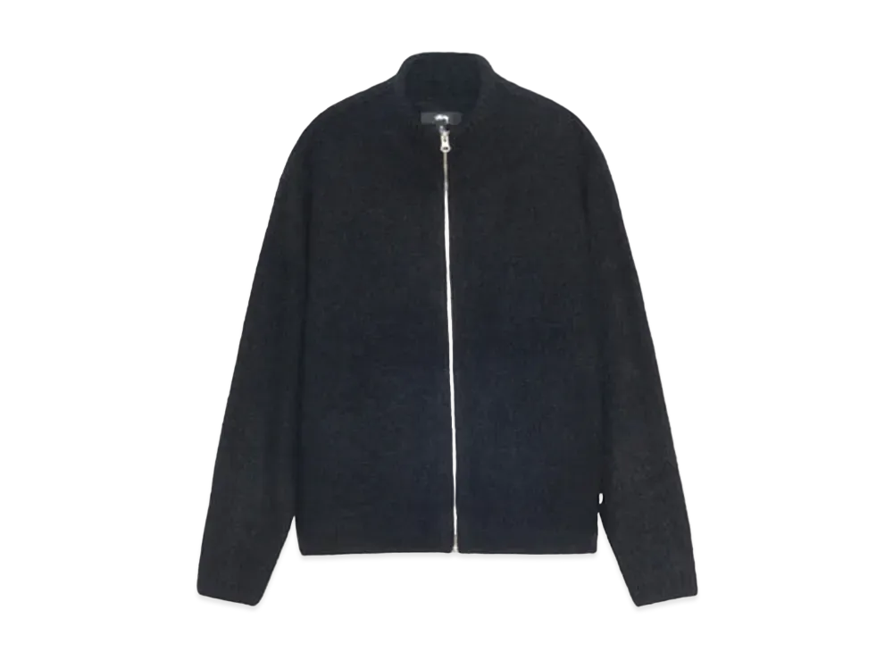 Stussy Full Zip Brushed Merino Sweater "Black"