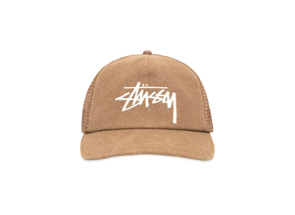 Stussy Mid Depth Big Stock Mesh Snapback "Brown"