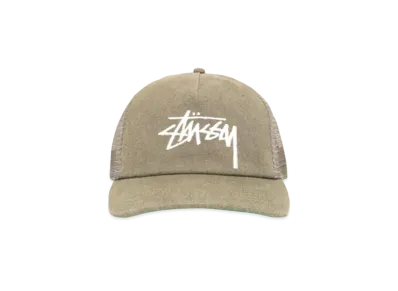 Stussy Mid Depth Big Stock Mesh Snapback "Army Green"