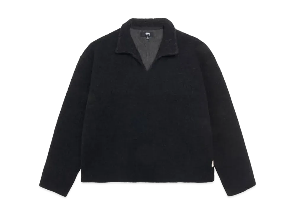 Stussy Wool Blend Sherpa Pullover "Black"