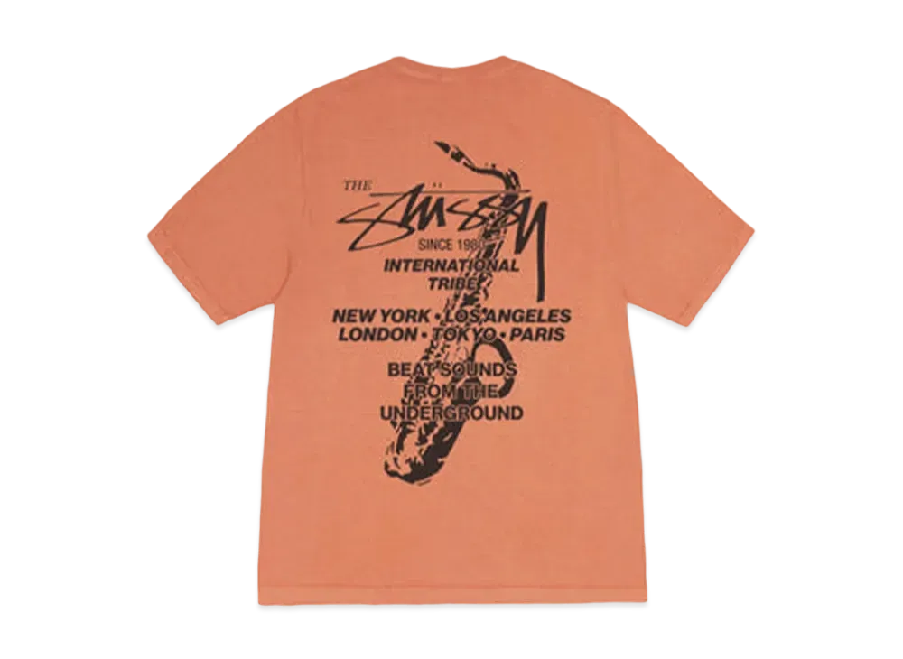 Stussy Beat Sounds Tee Pigment Dyed "Rust"