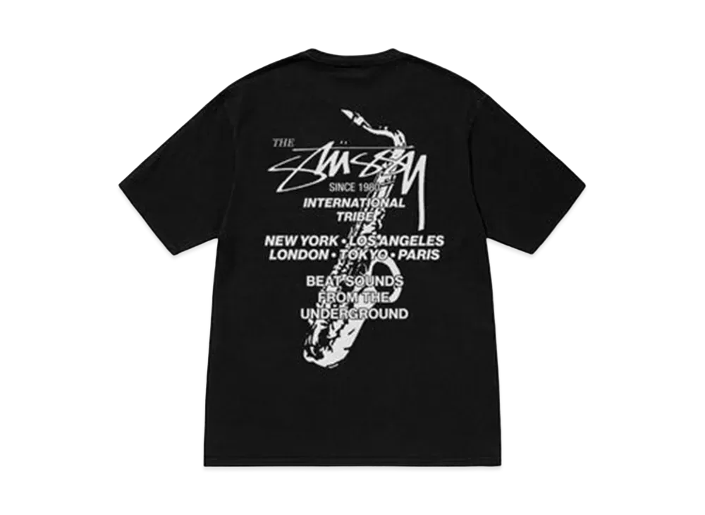 Stussy Beat Sounds Tee Pigment Dyed "Black"