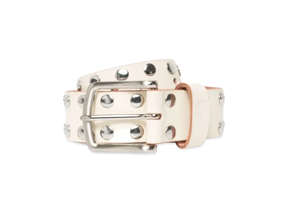 Stussy 8 Ball Studded Belt "Bone"