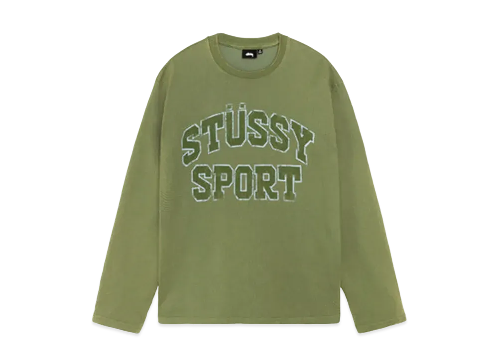 Stussy 2 Tone Cotton Mesh Crew "Green"