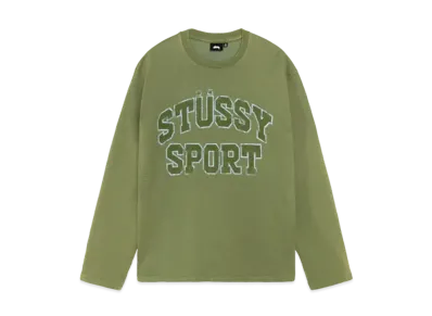 Stussy 2 Tone Cotton Mesh Crew "Green"