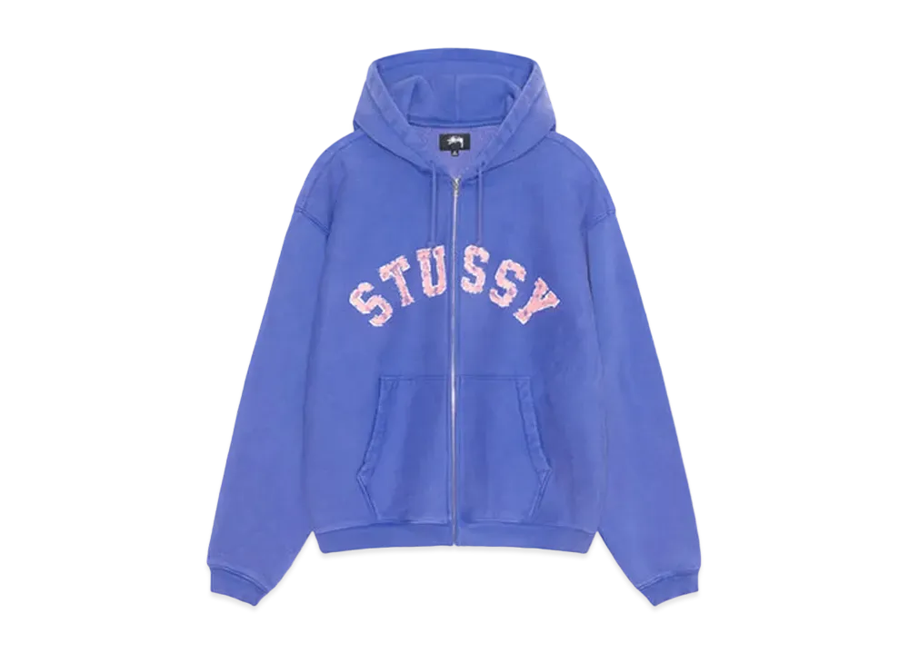 Stussy Faded Graphic Zip Hoodie "Purple"