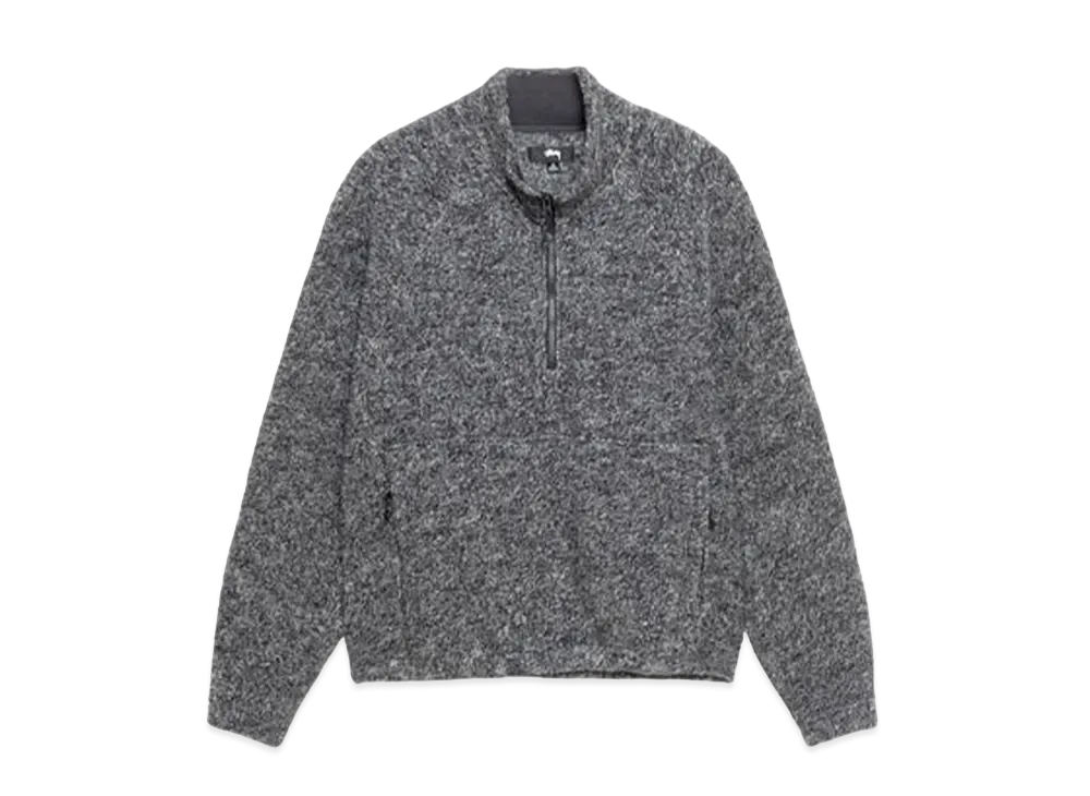 Stussy Wool Blend Sherpa Mock Neck "Black"