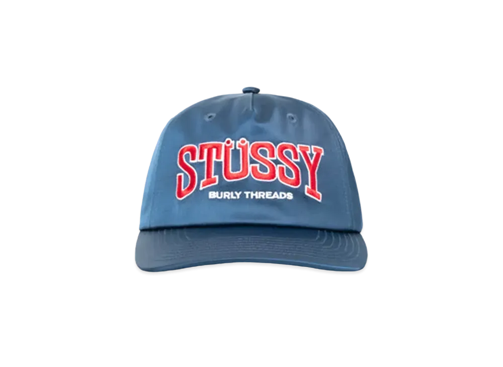 Stussy Mid Depth Burly Threads Snapback "Navy"
