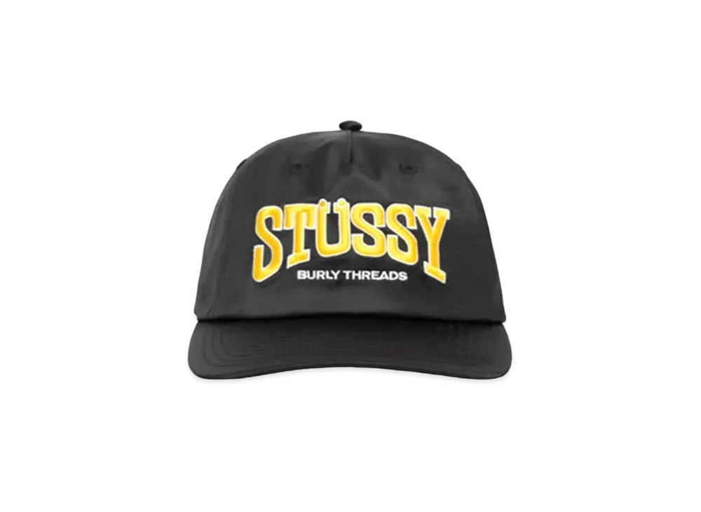 Stussy Mid Depth Burly Threads Snapback "Black"