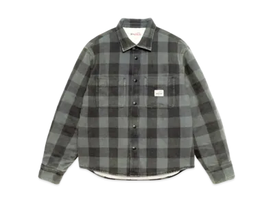 Stussy Sherpa Lined Buffalo Plaid Shirt "Grey"