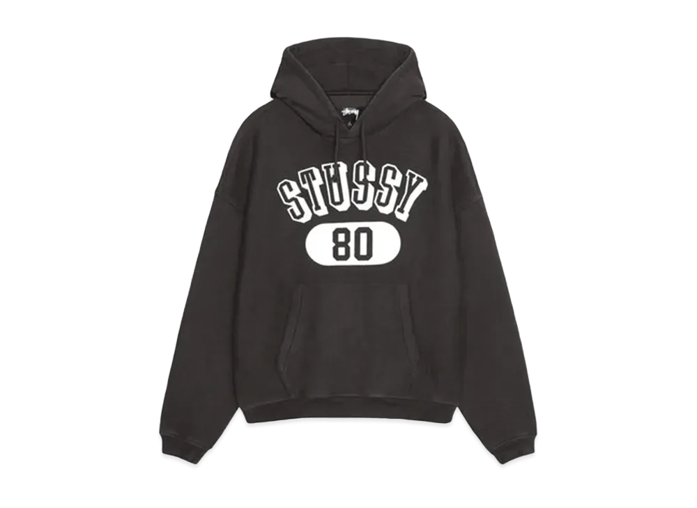 Stussy 80 Relaxed Hoodie "Washed Black"