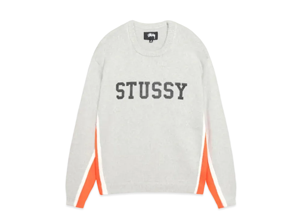 Stussy Contrast Stripe Crew "Heather"