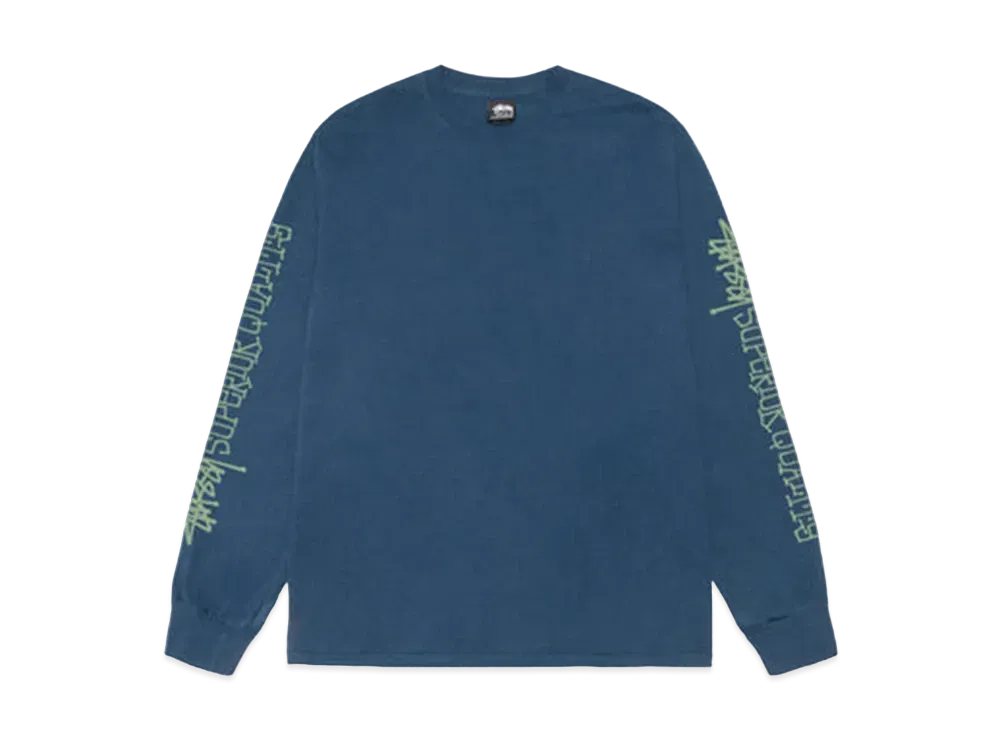 Stussy Superior Quality LS Tee Pigment Dyed "Navy"