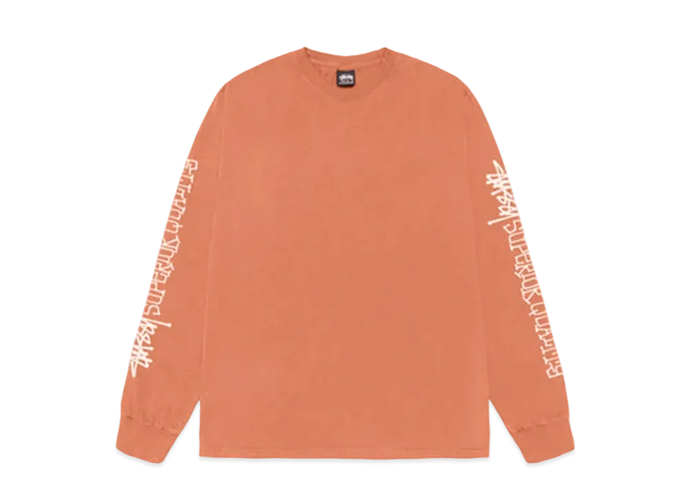 Stussy Superior Quality LS Tee Pigment Dyed "Rust"
