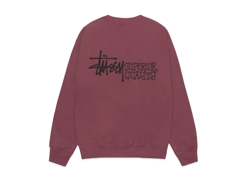 Stussy Superior Quality Crew "Oxblood"