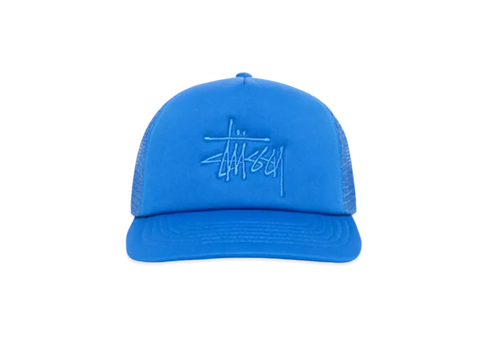 Stussy Trucker Big Basic Snapback "Sport Blue"