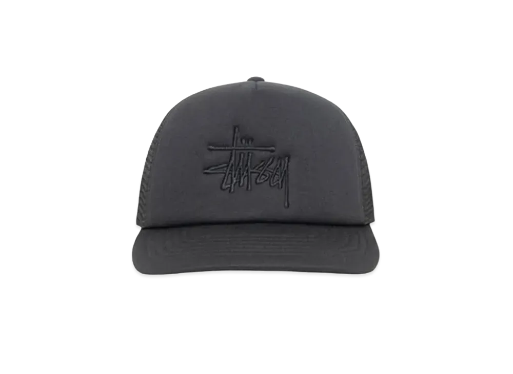 Stussy Trucker Big Basic Snapback "Shadow Black"