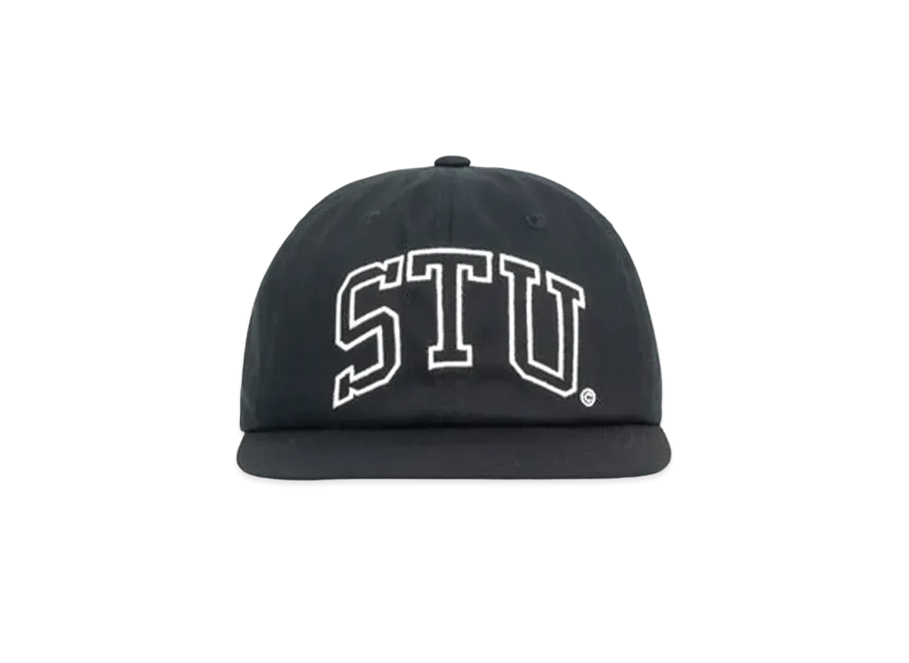 Stussy Mid-Depth STU Arch Strapback "Shadow Black"