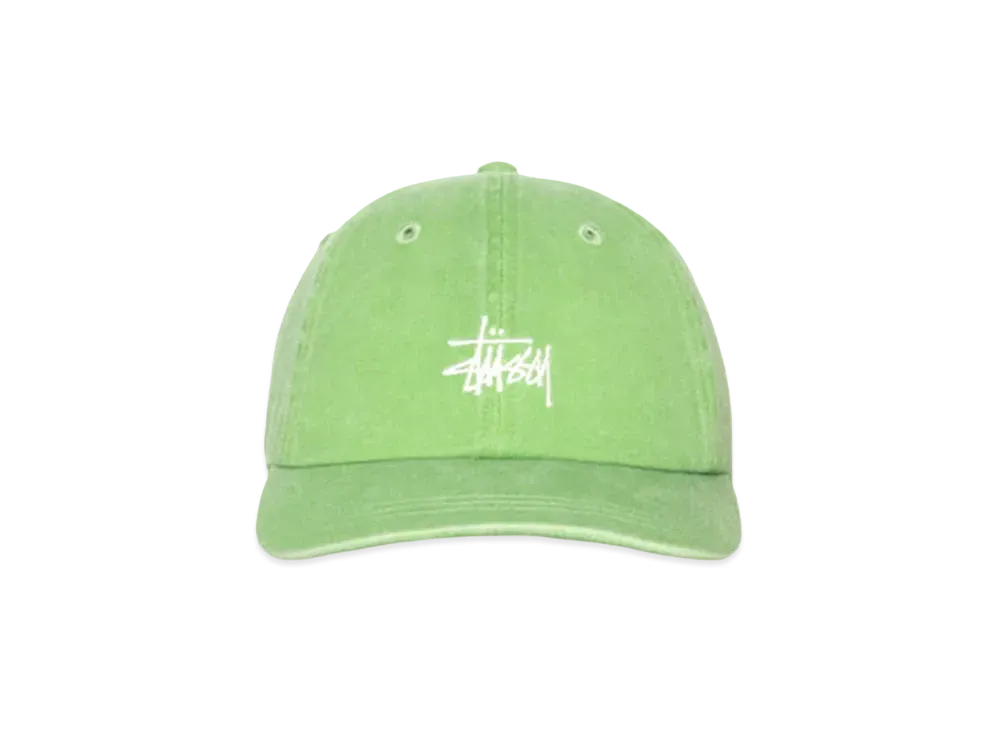 Stussy Low Profile Basic Washed Strapback "Brocolli"