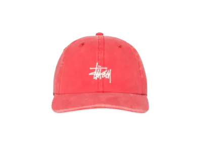 Stussy Low Profile Basic Washed Strapback "Raspberry"
