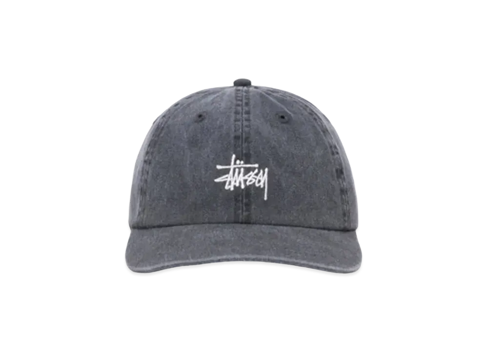 Stussy Low Profile Basic Washed Strapback "Charcoal"