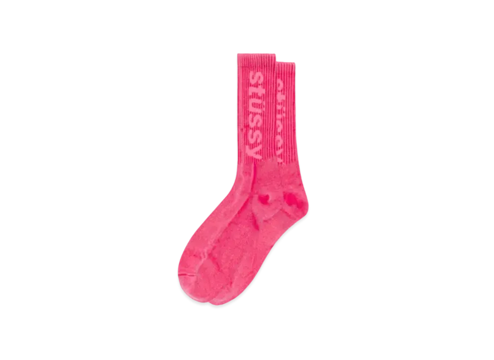 Stussy Washed Helvetica Crew Sock 