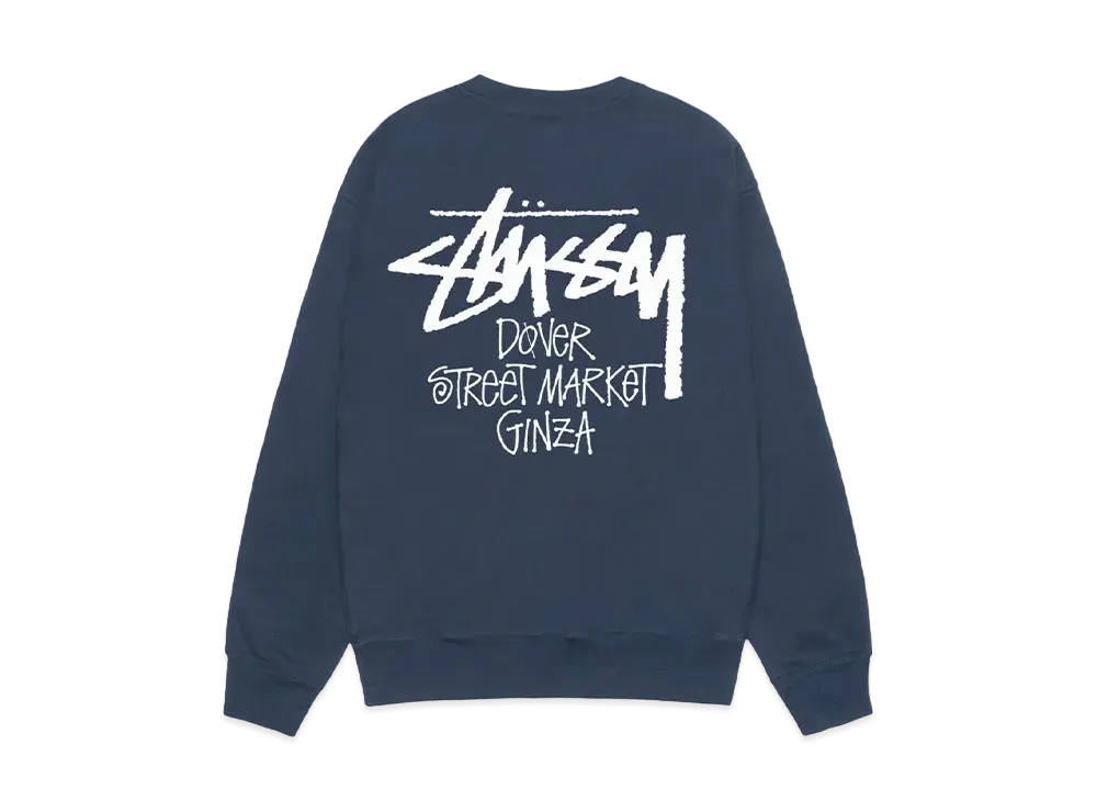 Stussy x Dover Street Market Ginza Crew Sweat "Navy"
