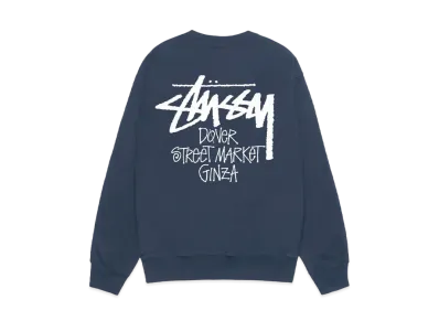 Stussy x Dover Street Market Ginza Crew Sweat "Navy"