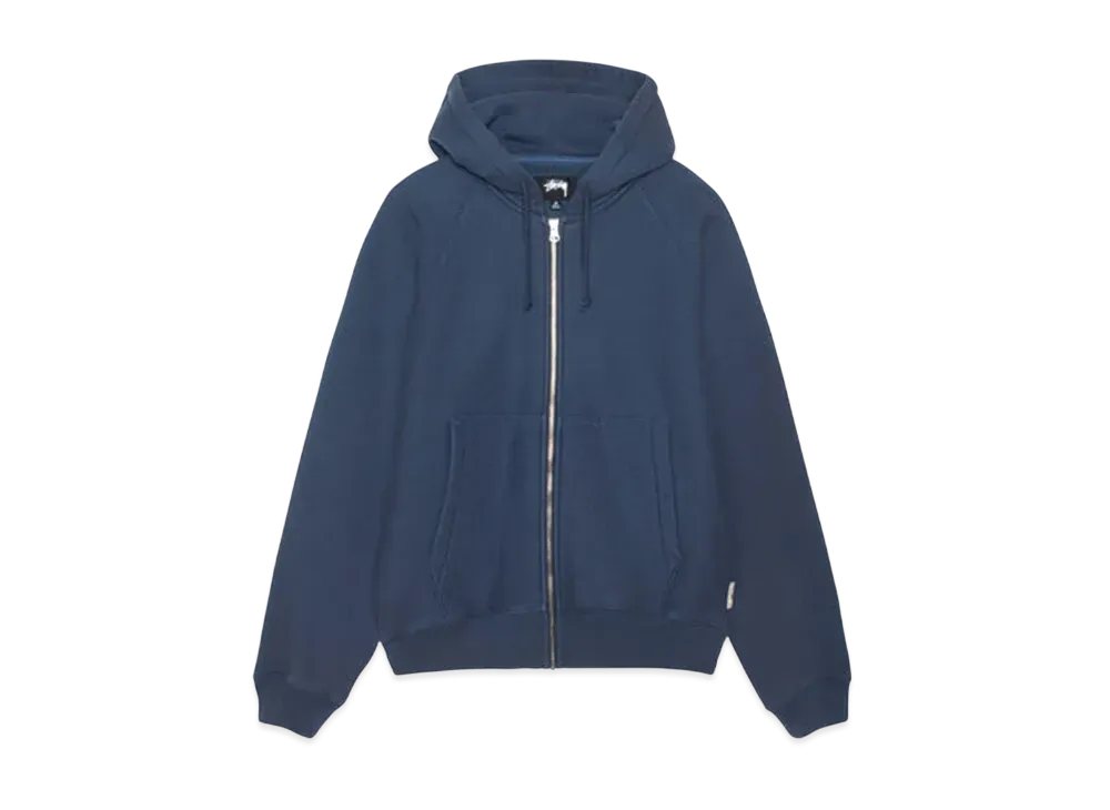 Stussy Fleece Raglan Zip Hoodie "Navy"
