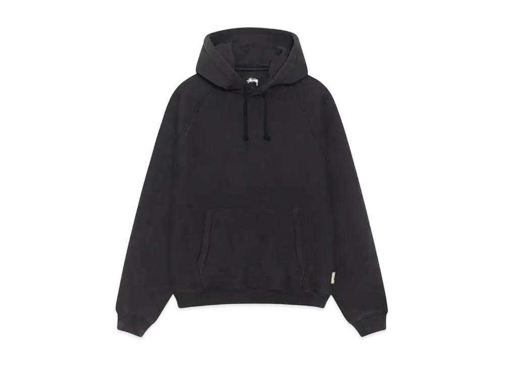 Stussy Fleece Raglan Hoodie "Washed Black"