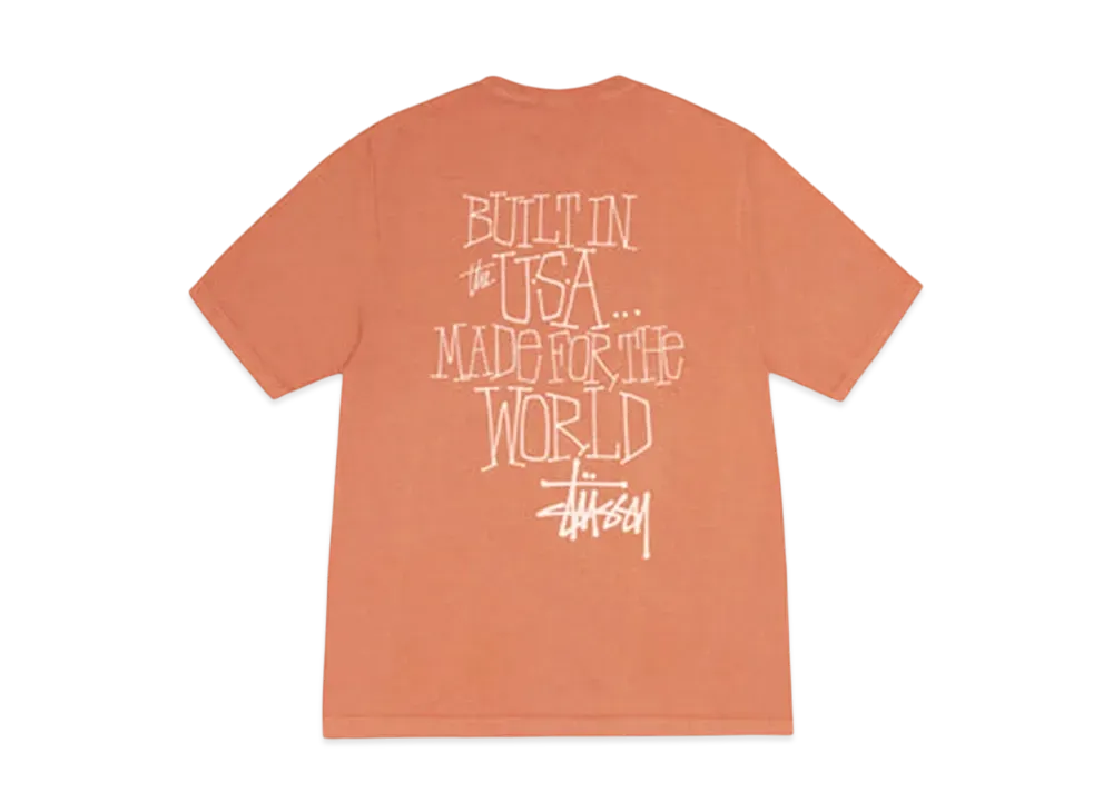 Stussy Built In Usa Tee Pigment Dyed "Rust"