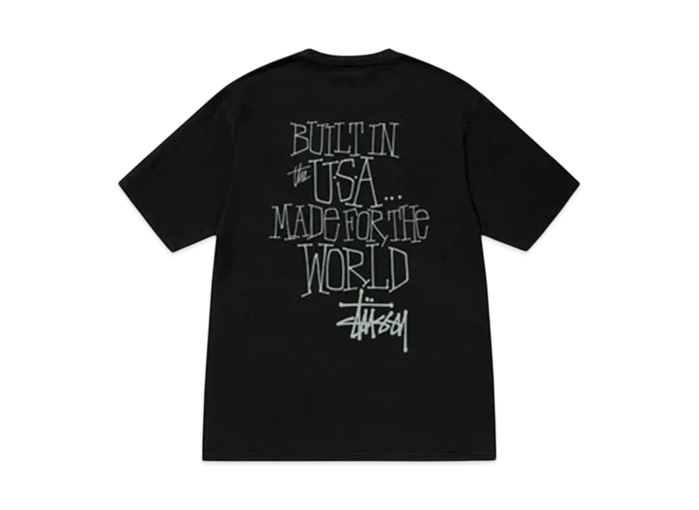 Stussy Built In Usa Tee Pigment Dyed "Black"
