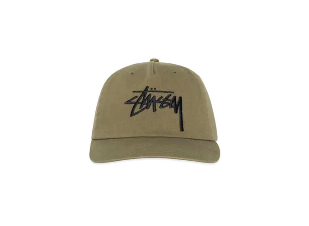 Stussy Mid-Depth Big Stock Snapback "Army Green"