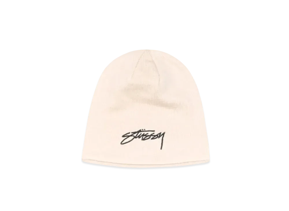 Stussy Skullcap Chain Stitch Rolled Edge "Bone"
