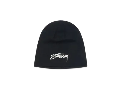 Stussy Skullcap Chain Stitch Rolled Edge "Black"