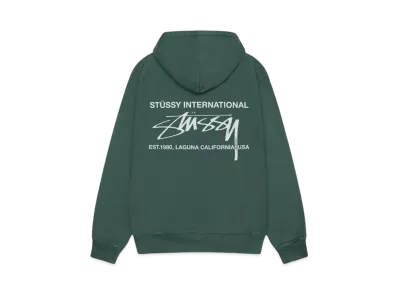 Stussy Smooth International Hoodie Pigment Dyed "Forest"