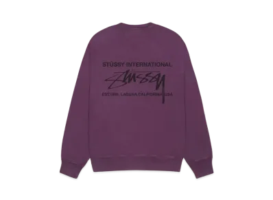 Stussy Smooth International Crew Pigment Dyed "Purple"