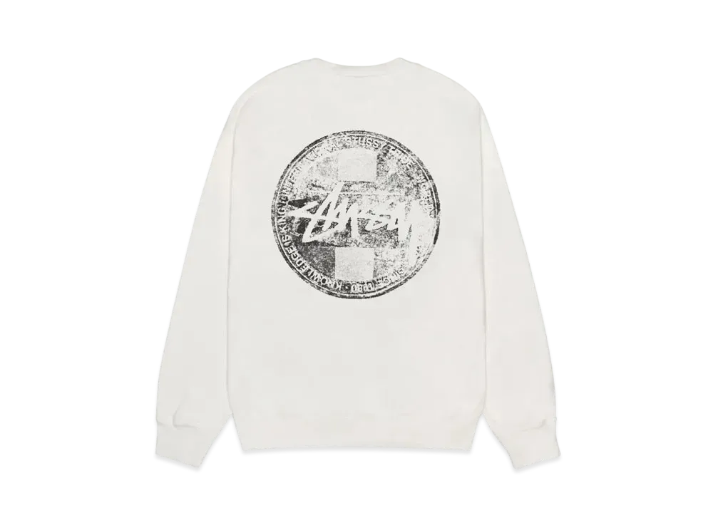Stussy Dot Stamp Crew Pigment Dyed "Natural"