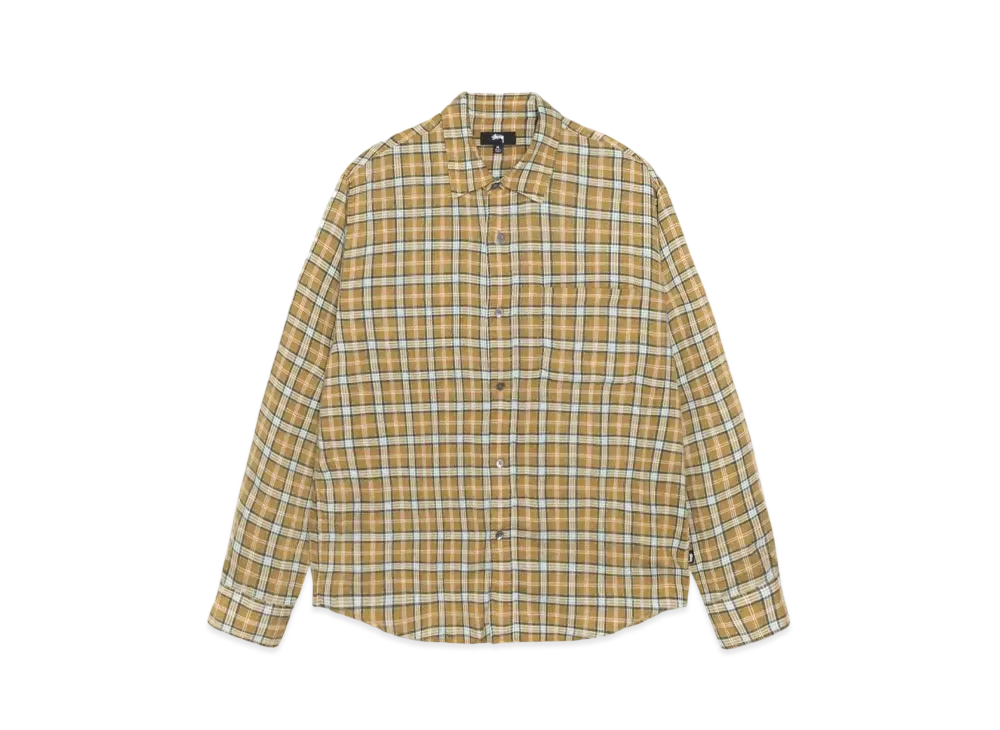 Stussy Matthew Shirt Printed Plaid "Gold"