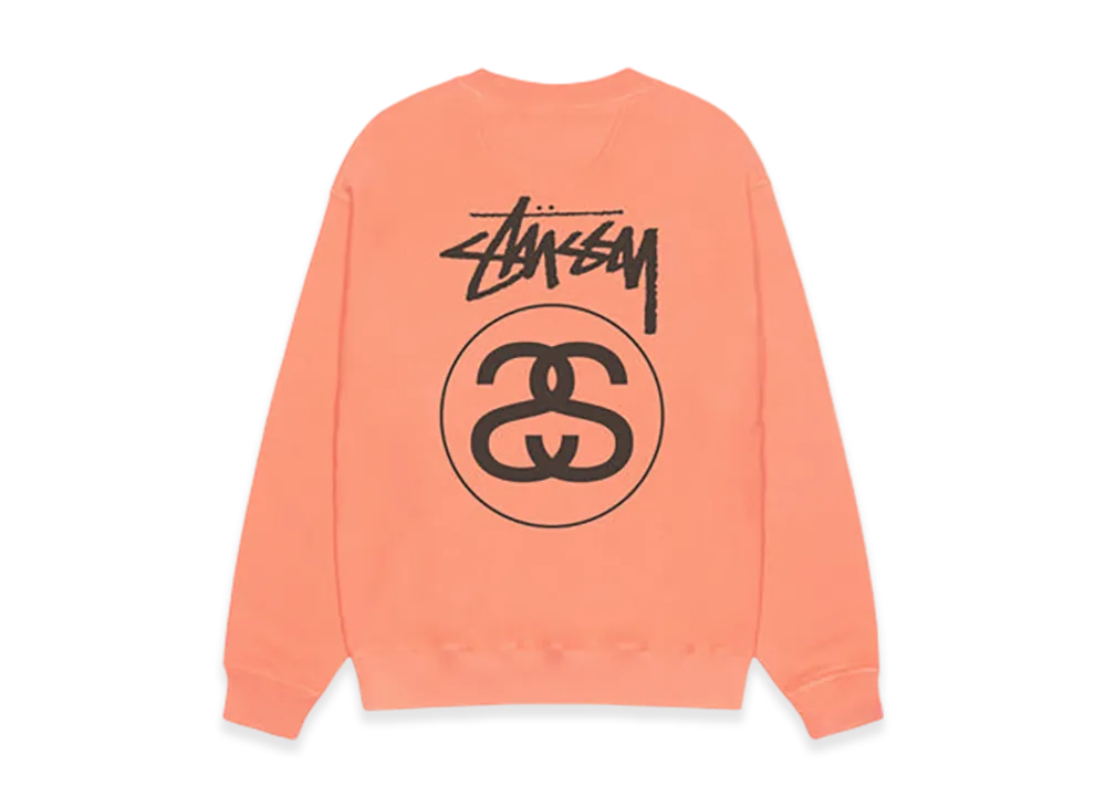 Stussy Stock Link Crew Pigment Dyed "Sherbert"