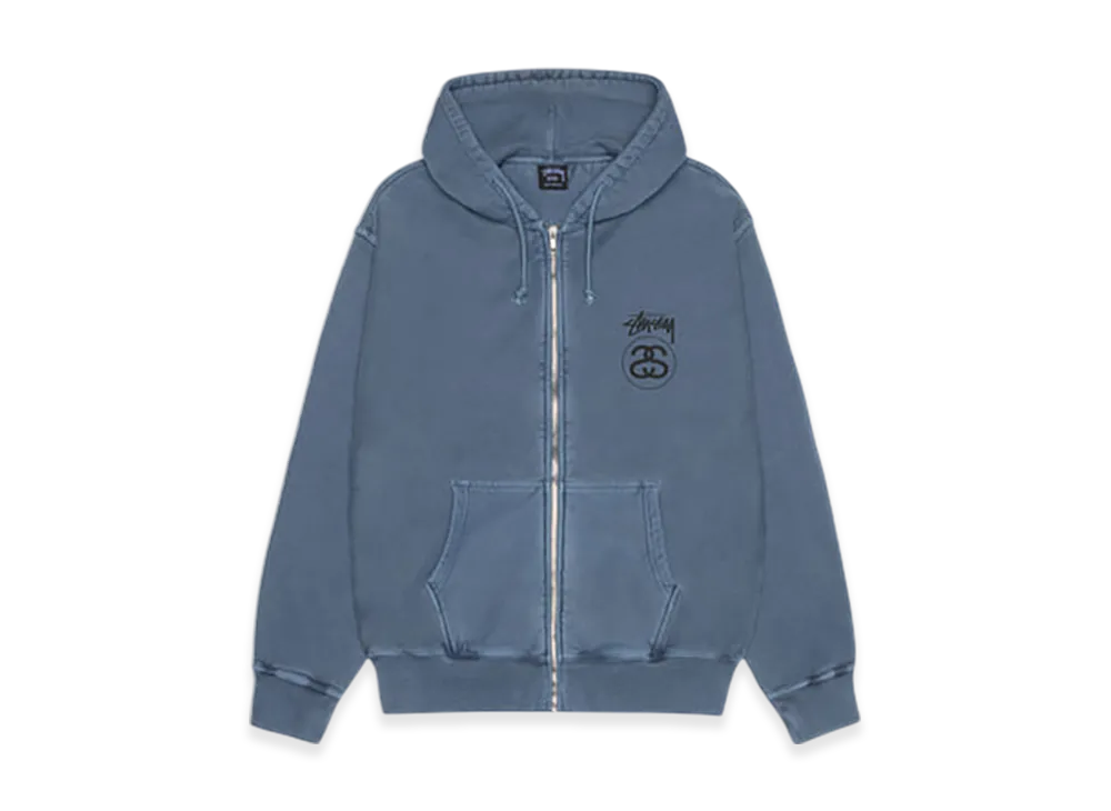 Stussy Stock Link Zip Hoodie Pigment Dyed "Navy"