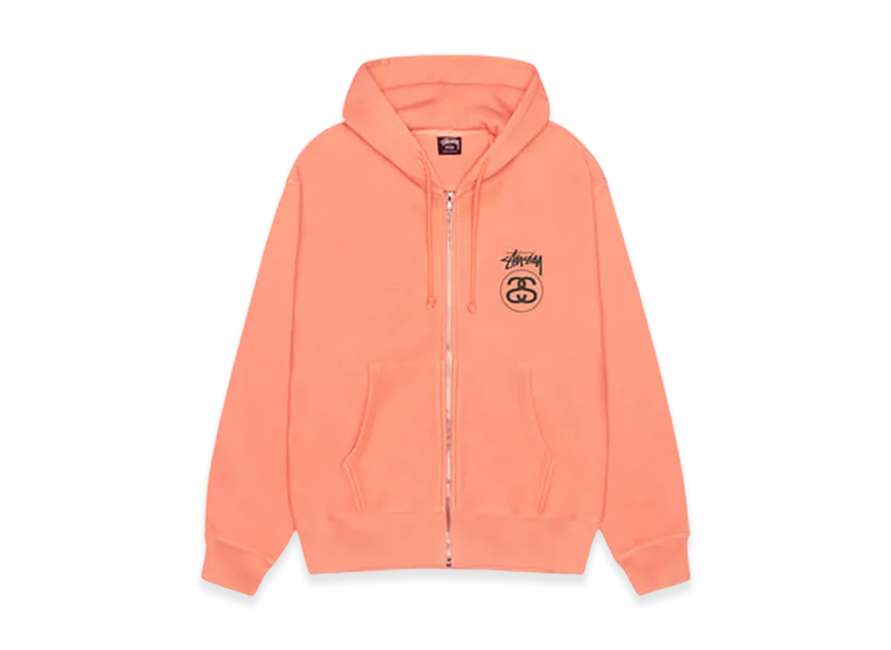 Stussy Stock Link Zip Hoodie Pigment Dyed "Sherbert"
