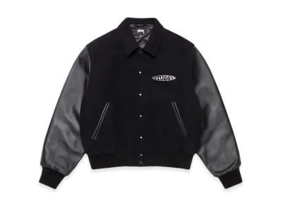 Stussy Globe Varsity Jacket "Black"