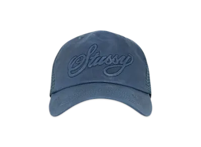 Stussy Cursive Stitch Snapback Trucker "Navy"