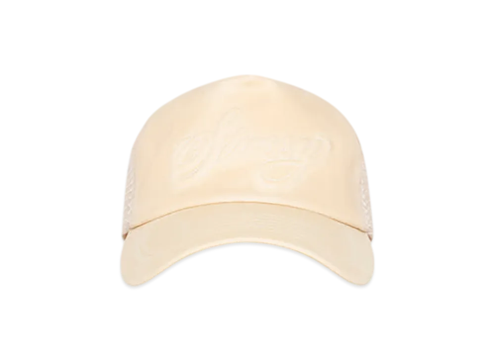 Stussy Cursive Stitch Snapback Trucker "Sand"