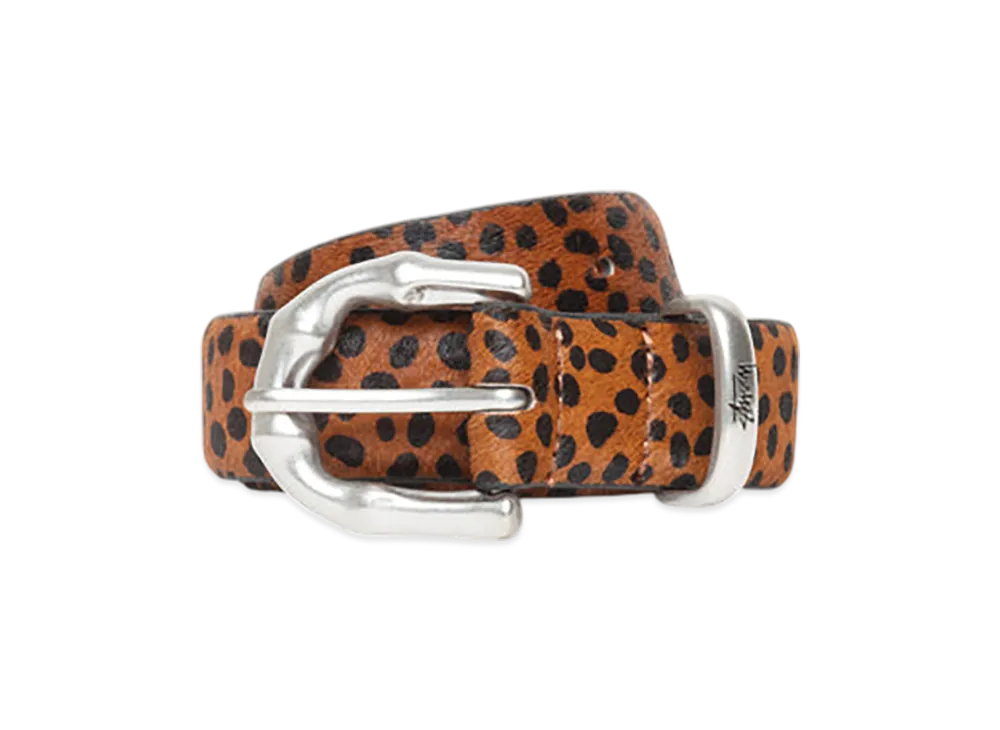 Stussy Bamboo Buckle Belt "Hairy Leopard Pattern"