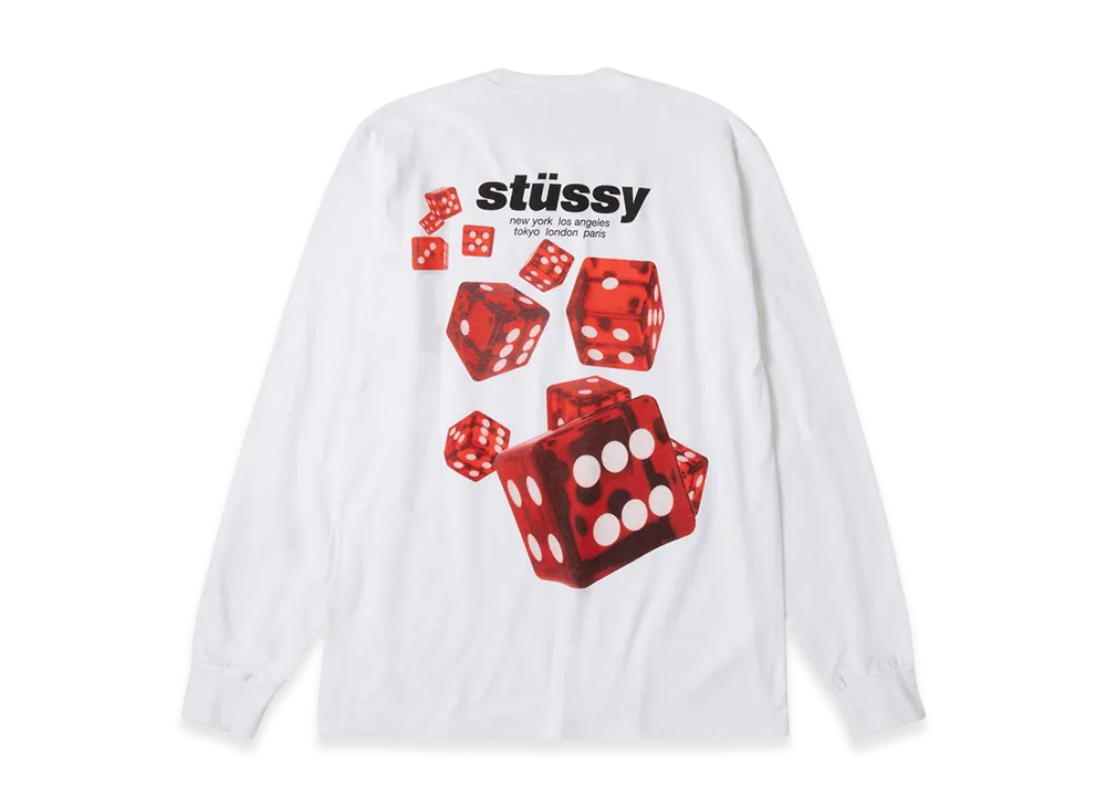 Stussy Rollers LS Tee "White"